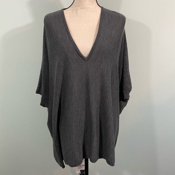 Polo Ralph Lauren Sweaters - Polo Ralph Lauren Women's Grey Merino Wool Loose Fit Poncho Size XS/S